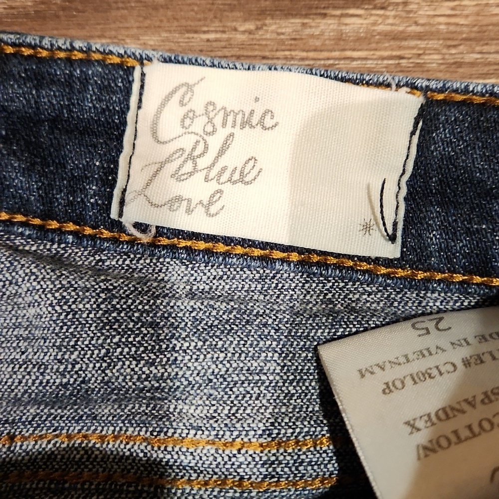 ❤ COSMIC BLUE LOVE SKINNY JEANS, 0 (25) - Picture 8 of 9